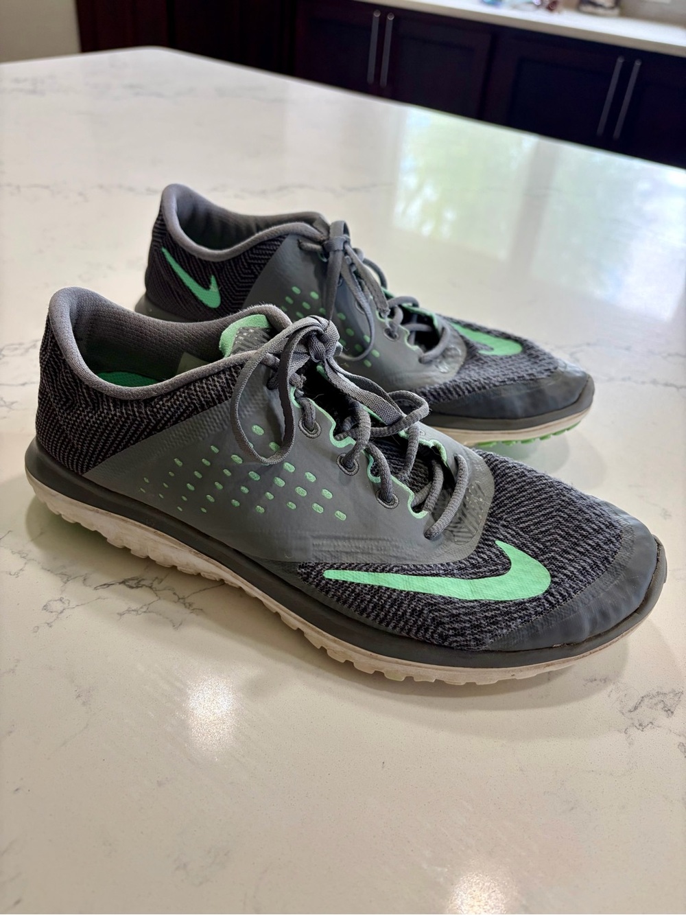Nike Gray and Mint Athletic Running / Walking Shoes - Women’s Size 8.5